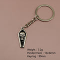 Zinc Alloy Coffin Skull Keychain Bag Charm Gift view 2