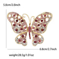 Rhinestone Alloy Hollow Butterfly Brooch Pin For Elegant Women Apparel view 6