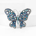 Rhinestone Alloy Hollow Butterfly Brooch Pin For Elegant Women Apparel view 2