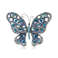 Rhinestone Alloy Hollow Butterfly Brooch Pin For Elegant Women Apparel view 5