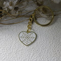 Zinc Alloy Enamel Heart Keychain Bag Charm Gift view 2