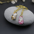 Zinc Alloy Enamel Cat Keychain Bag Charm Gift view 3