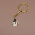Metal Coffee Cat Keychain Bag Charm view 6
