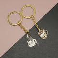 Metal Coffee Cat Keychain Bag Charm view 1