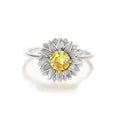 Forest Style Sunflower Ring For Women, Pastoral Floral Finger Ring, Fresh Fashion Jewelry view 5