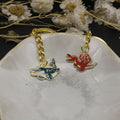 Enamel Dinosaur Keychain Cute Bag Charm Gift view 3
