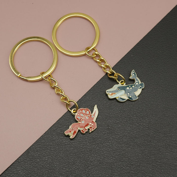 Enamel Dinosaur Keychain Cute Bag Charm Gift