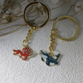 Enamel Dinosaur Keychain Cute Bag Charm Gift view 2