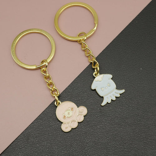 Metal Octopus Keychain Bag Charm