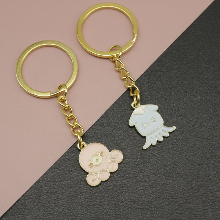 Metal Octopus Keychain Bag Charm