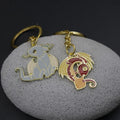 Metal Enamel Dragon Keychain Bag Charm Gift view 3