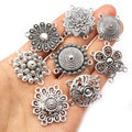 Antique Silver Ethnic Style Multi Hole Connector Pendant For DIY Necklace Bracelet Jewelry view 3