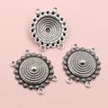 Antique Silver Ethnic Style Multi Hole Connector Pendant For DIY Necklace Bracelet Jewelry view 4