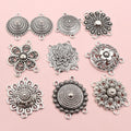Antique Silver Ethnic Style Multi Hole Connector Pendant For DIY Necklace Bracelet Jewelry view 2