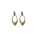 Metal Oval Hollow Pendant Drop Earrings For Women Chic Geometric Statement Style view 5