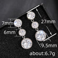 Zircon Inlaid Geometric Drop Earrings For Women, Light Luxury Fashion Banquet Jewelry view 4