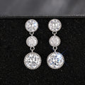 Zircon Inlaid Geometric Drop Earrings For Women, Light Luxury Fashion Banquet Jewelry view 5