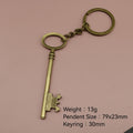 Metal Key Shape Keychain Bag Charm Key Ring view 2