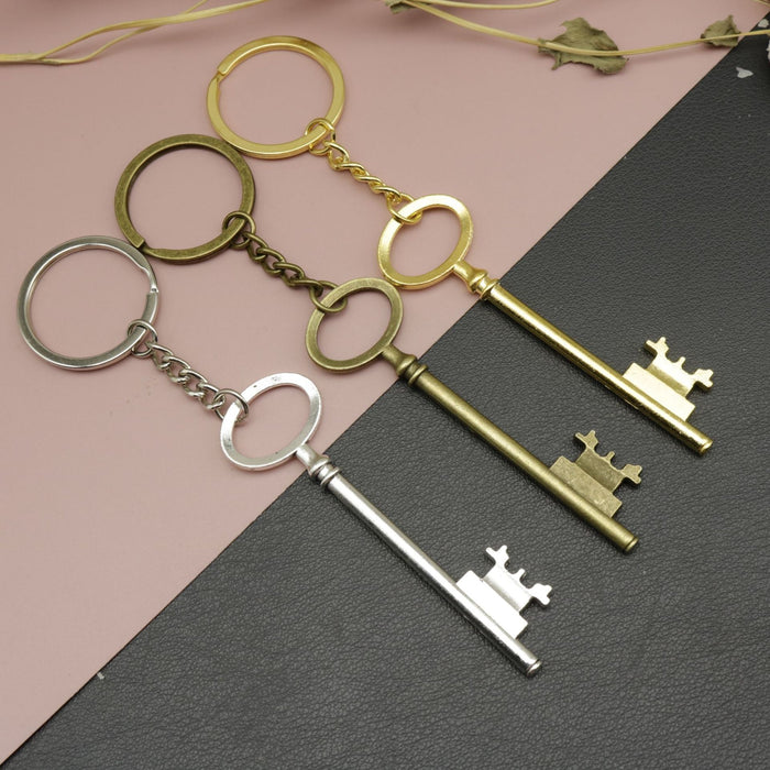 Metal Key Shape Keychain Bag Charm Key Ring