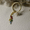 Metal Enamel Happy Letter Keychain Bag Charm Gift view 2