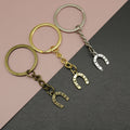 Metal Horseshoe Shape Keychain Bag Charm Gift Key Ring view 1
