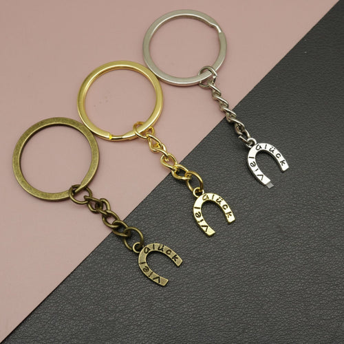 Metal Horseshoe Shape Keychain Bag Charm Gift Key Ring