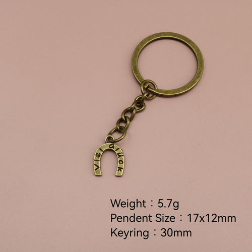 Metal Horseshoe Shape Keychain Bag Charm Gift Key Ring
