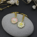 Zinc Alloy Enamel Flower Pendant Keychain Bag Charm Gift view 4