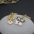 Zinc Alloy Enamel Dog Keychain Cute Bag Charm Gift view 3