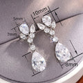 Cross Border Water Drop Earrings With Sparkling Zircon For Women Light Luxury Fashion Jewelry view 4