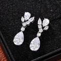 Cross Border Water Drop Earrings With Sparkling Zircon For Women Light Luxury Fashion Jewelry view 5