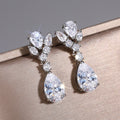 Cross Border Water Drop Earrings With Sparkling Zircon For Women Light Luxury Fashion Jewelry view 2