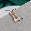 Minimalist Zircon Inlaid Stud Earrings For Women, Small Daily Fashion Korean Style Jewelry view 4