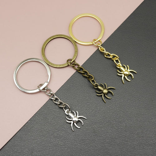 Metal Spider Keychain Bag Charm