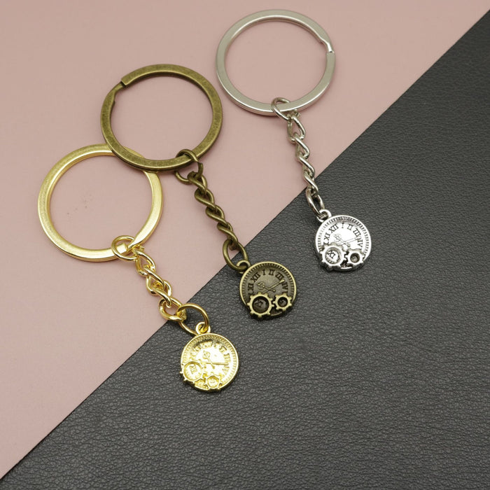 Zinc Alloy Alarm Clock Keychain Bag Charm Gift
