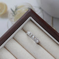 Faux Pearl Rhinestone Wave Open Ring For Women view 2