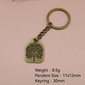 Metal Tree of Life Keychain Bag Charm view 2