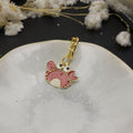 Metal Enamel Crab Keychain Bag Charm Gift view 3
