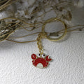 Metal Enamel Crab Keychain Bag Charm Gift view 2