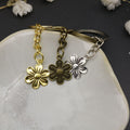 Metal Geometric Flower Keychain For Fashion Bag Charm Gift view 4