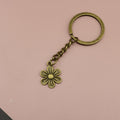 Metal Geometric Flower Keychain For Fashion Bag Charm Gift view 6