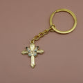 Metal Enamel Butterfly Cross Keychain Religious Bag Charm Gift view 6