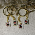 Metal Poker Card Keychain Bag Charm Gift view 3