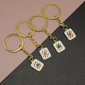 Metal Poker Card Keychain Bag Charm Gift view 1