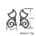 Minimalist Cute Animal Fox Stud Earrings For Women, Korean Style Daily Fashion Ear Jewelry view 4