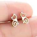 Minimalist Cute Animal Fox Stud Earrings For Women, Korean Style Daily Fashion Ear Jewelry view 6