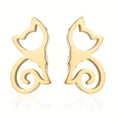 Minimalist Cute Animal Fox Stud Earrings For Women, Korean Style Daily Fashion Ear Jewelry view 5