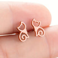 Minimalist Cute Animal Fox Stud Earrings For Women, Korean Style Daily Fashion Ear Jewelry view 3