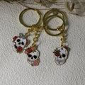 Zinc Alloy Enamel Skull Keychain For Bag Charm Gift view 2