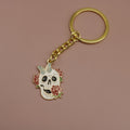 Zinc Alloy Enamel Skull Keychain For Bag Charm Gift view 4
